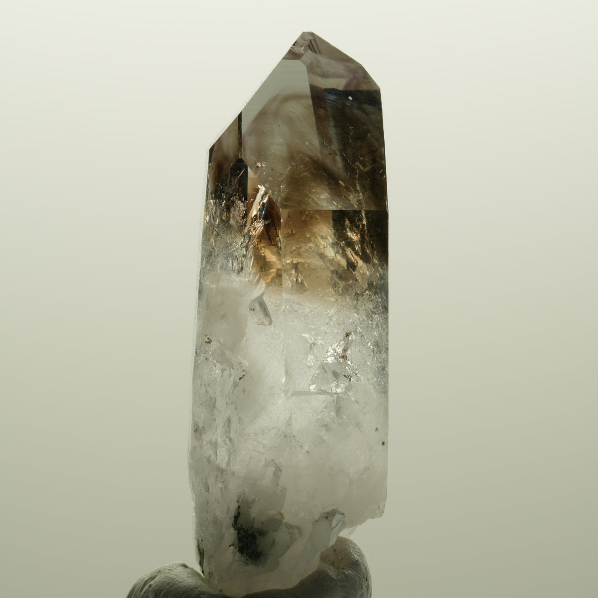 Klare Lemurian Phantom Amethyst Spitze Streep Mine Goboboseb, Namibia 57*23*18mm #14798