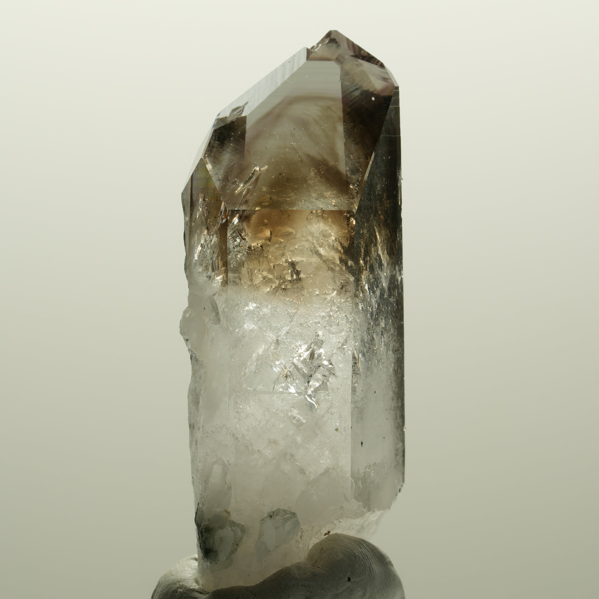 Klare Lemurian Phantom Amethyst Spitze Streep Mine Goboboseb, Namibia 57*23*18mm #14798