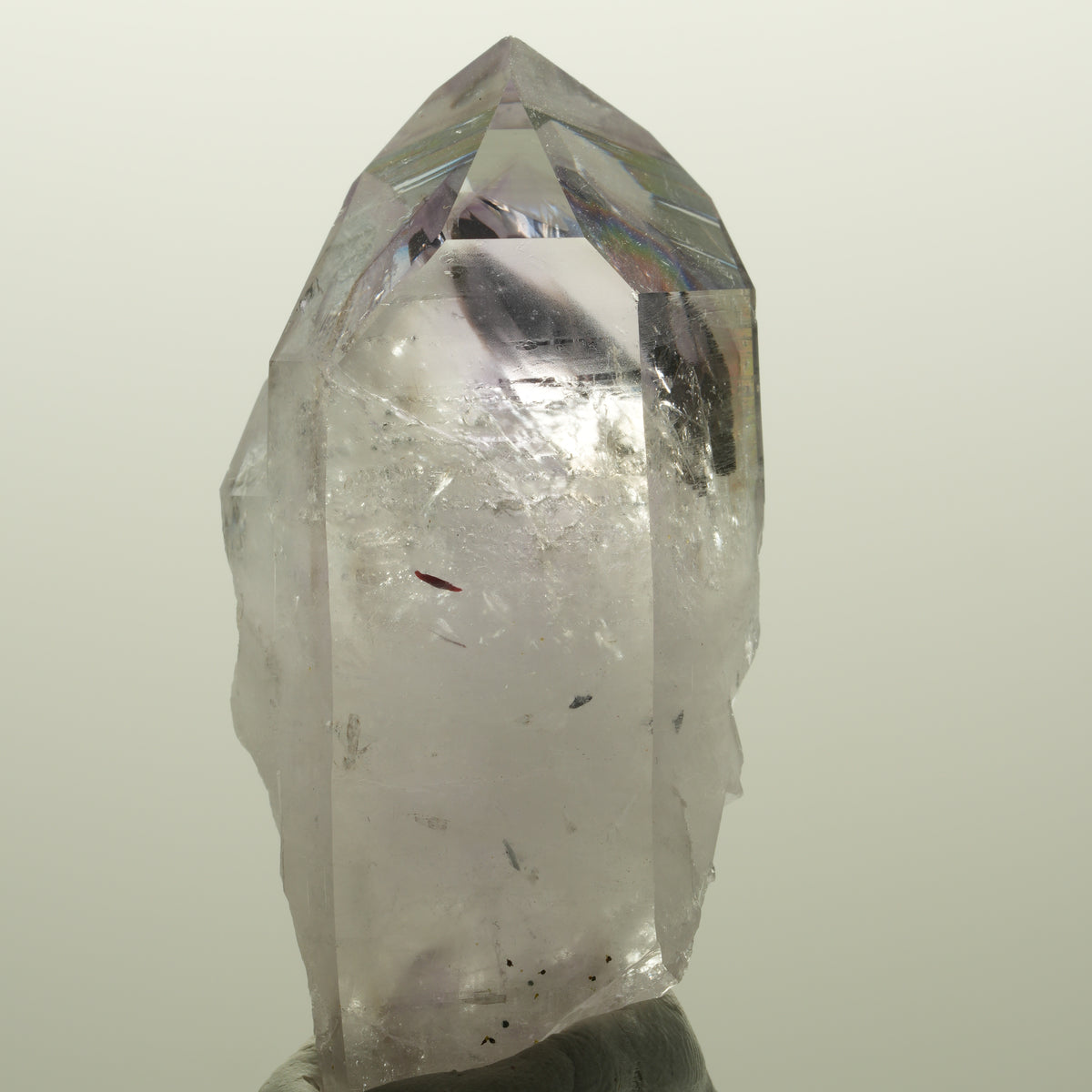 Harlekin Lemurian Phantom Amethyst Spitze Streep Mine, Goboboseb, Namibia 58*28*22mm #14799