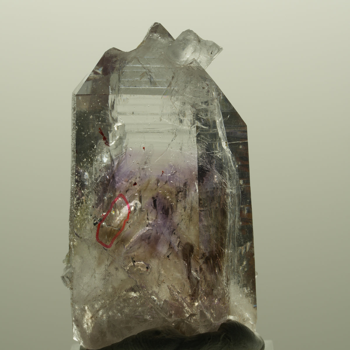 Enhydro Harlekin Lemurian Phantom Amethyst Analcim 1x Blase Streep Mine Namibia 49*29*16mm #14800