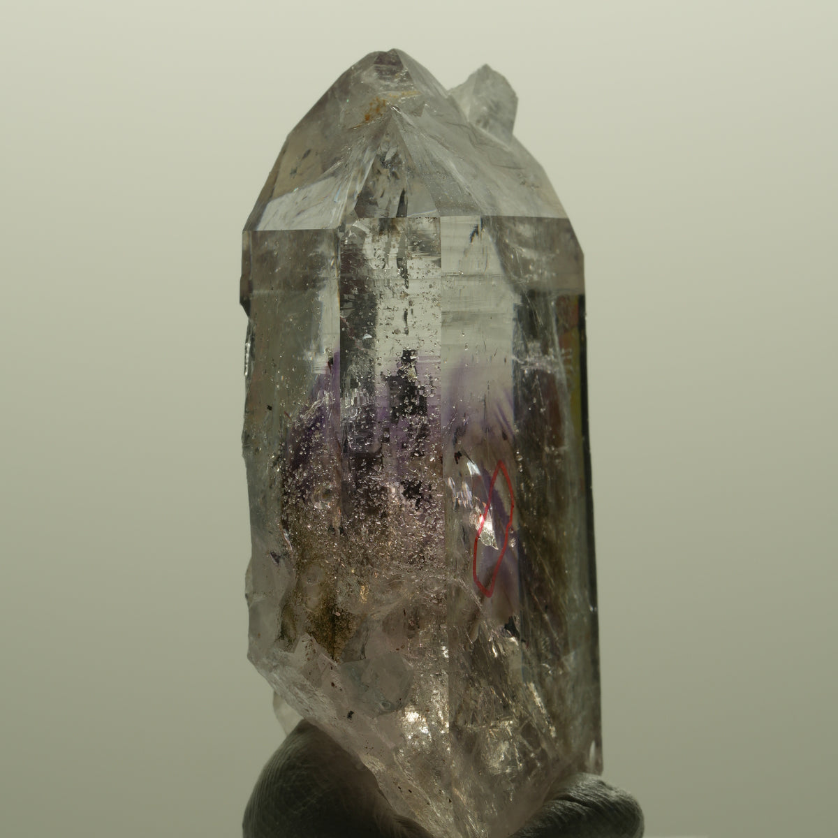 Enhydro Harlekin Lemurian Phantom Amethyst Analcim 1x Blase Streep Mine Namibia 49*29*16mm #14800