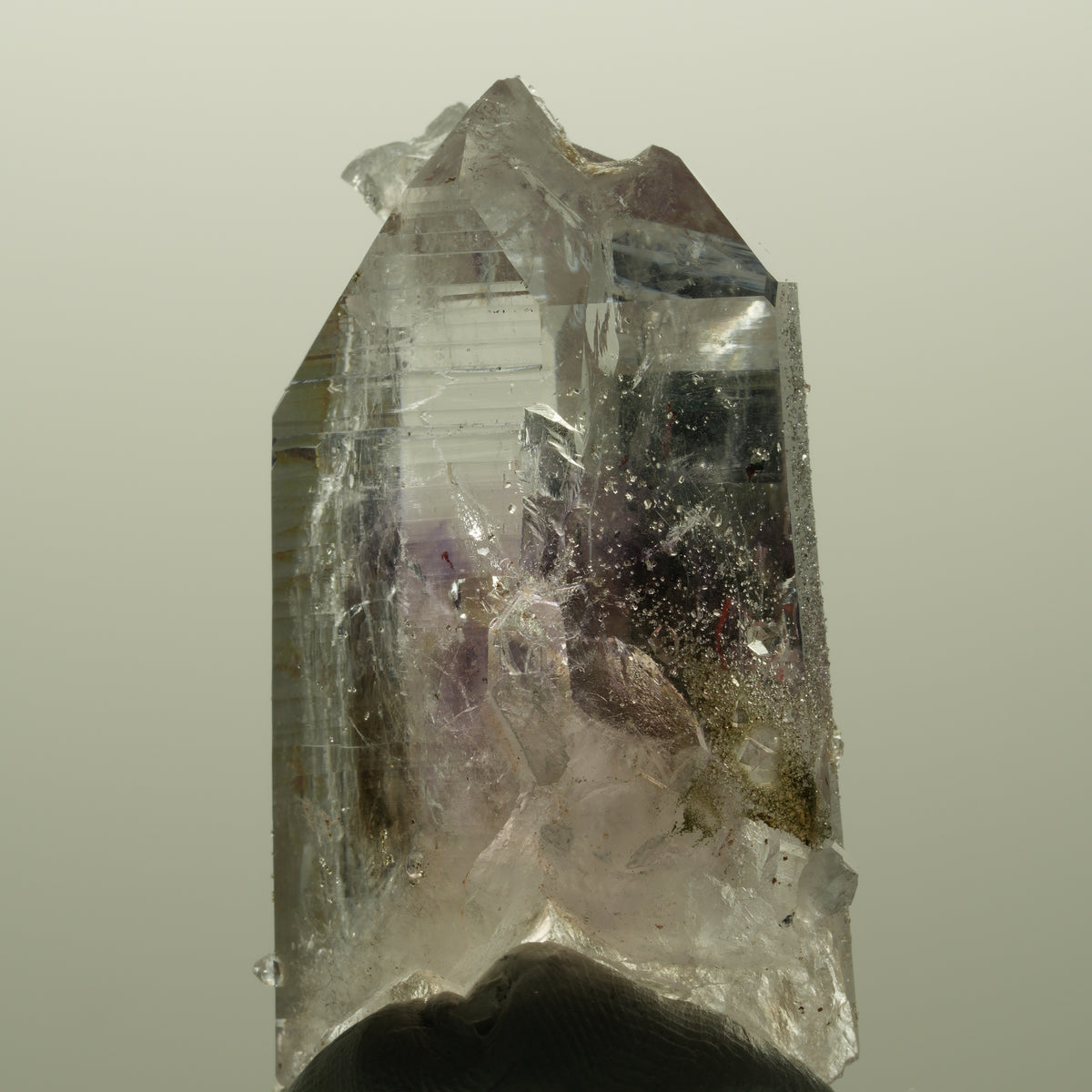 Enhydro Harlekin Lemurian Phantom Amethyst Analcim 1x Blase Streep Mine Namibia 49*29*16mm #14800