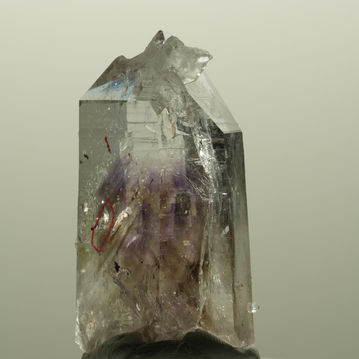Enhydro Harlekin Lemurian Phantom Amethyst Analcim 1x Blase Streep Mine Namibia 49*29*16mm #14800
