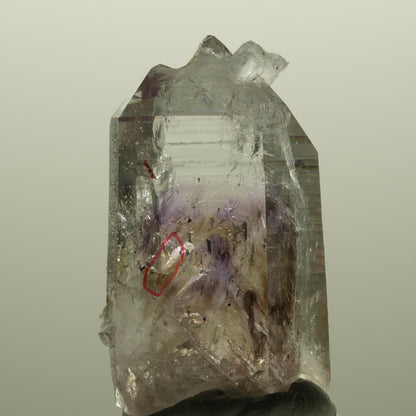 Enhydro Harlekin Lemurian Phantom Amethyst Analcim 1x Blase Streep Mine Namibia 49*29*16mm #14800