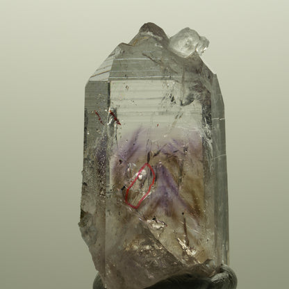 Enhydro Harlekin Lemurian Phantom Amethyst Analcim 1x Blase Streep Mine Namibia 49*29*16mm #14800