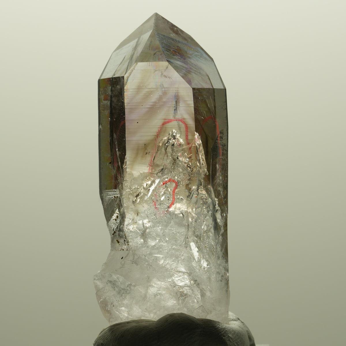 Enhydro Harlekin Lemurian Phantom Amethyst, 2x Blase (groß) Streep Mine Namibia 56*22*16mm #14803