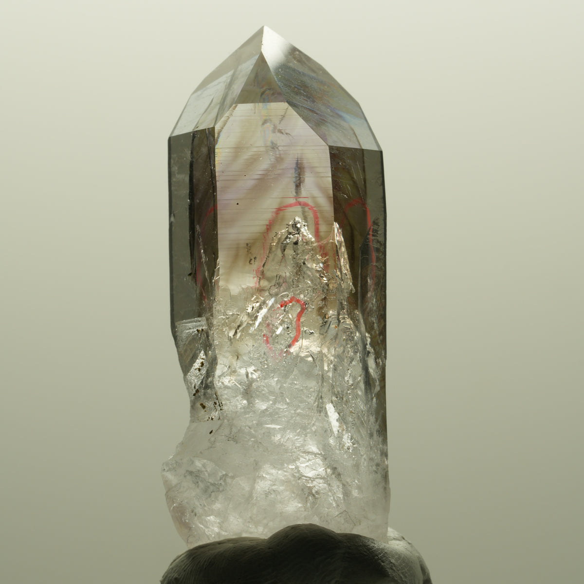 Enhydro Harlekin Lemurian Phantom Amethyst, 2x Blase (groß) Streep Mine Namibia 56*22*16mm #14803