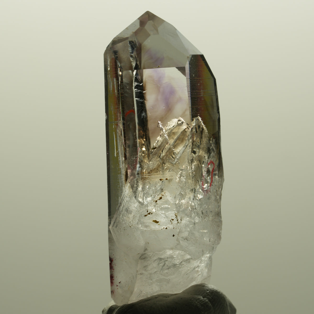 Enhydro Harlekin Lemurian Phantom Amethyst, 2x Blase (groß) Streep Mine Namibia 56*22*16mm #14803