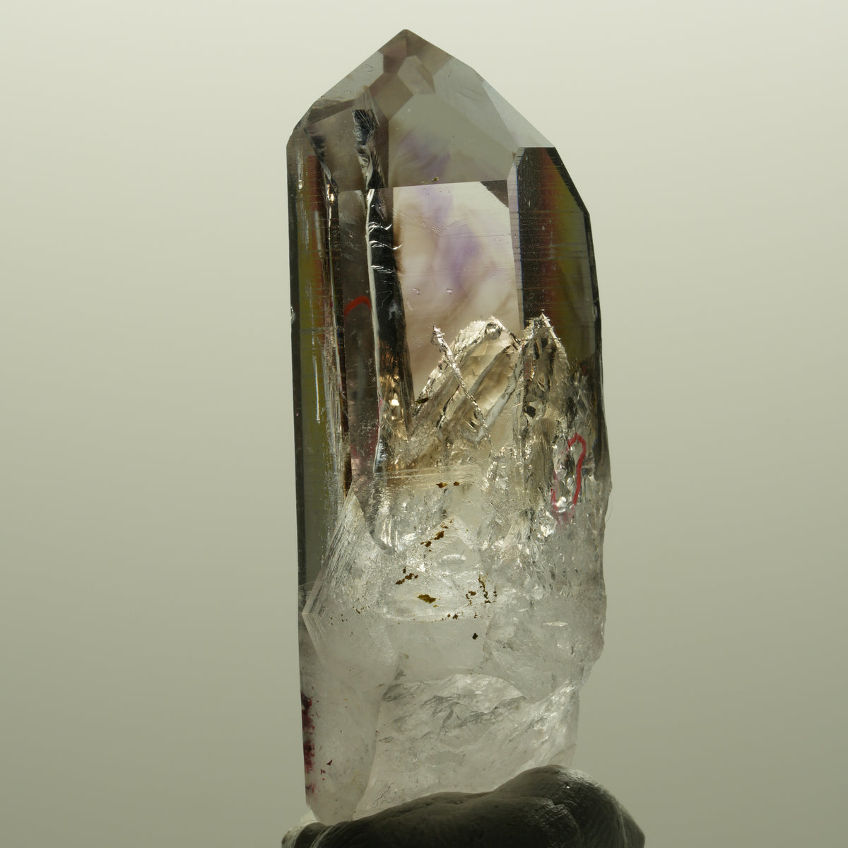 Enhydro Harlekin Lemurian Phantom Amethyst, 2x Blase (groß) Streep Mine Namibia 56*22*16mm #14803