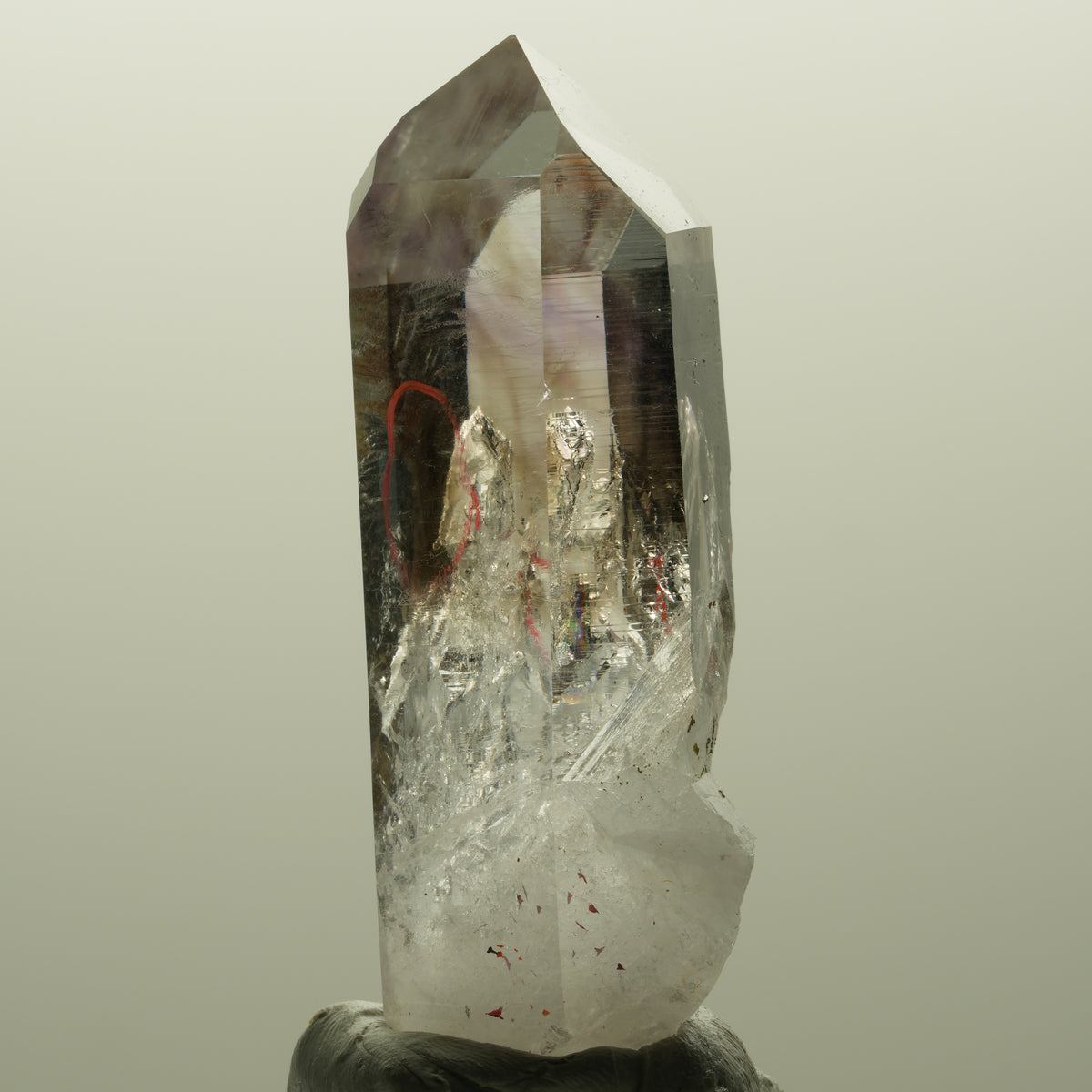 Enhydro Harlekin Lemurian Phantom Amethyst, 2x Blase (groß) Streep Mine Namibia 56*22*16mm #14803