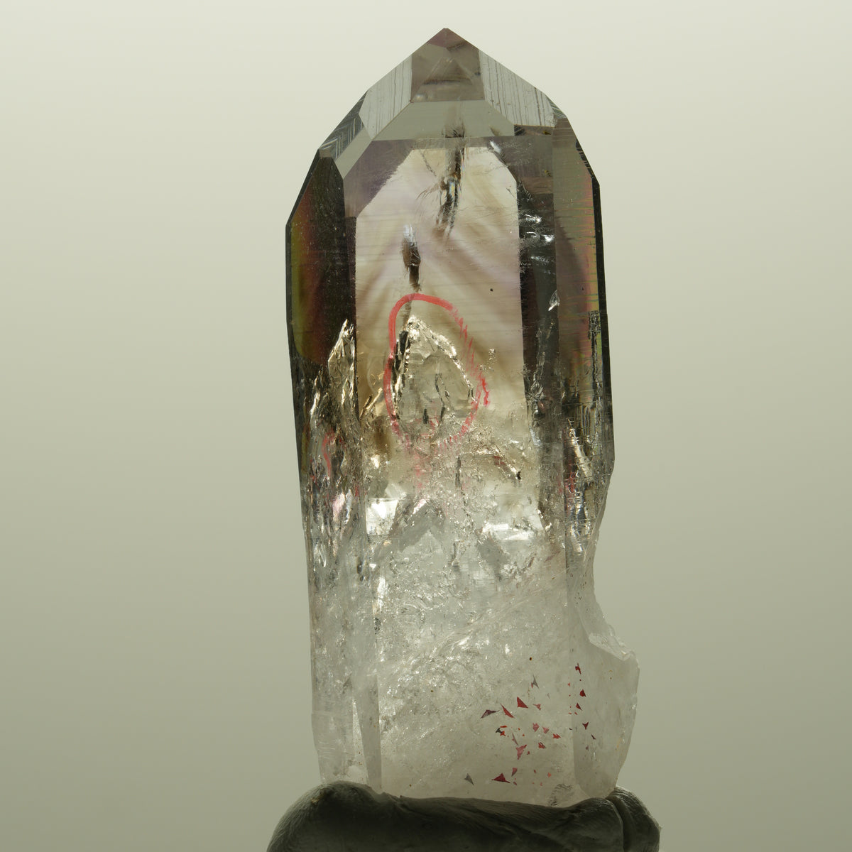 Enhydro Harlekin Lemurian Phantom Amethyst, 2x Blase (groß) Streep Mine Namibia 56*22*16mm #14803