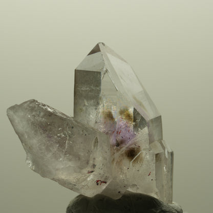 Harlekin Lemurian Phantom Amethyst Gruppe Streep Mine, Goboboseb, Namibia 43*41*24mm #14804