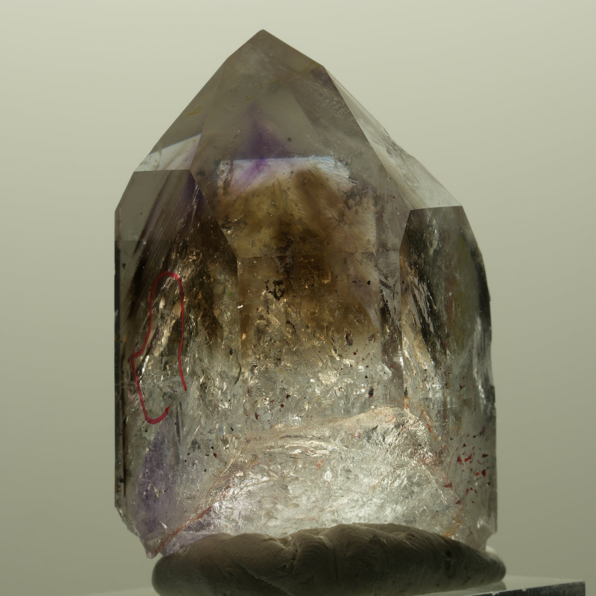 Enhydro Harlekin Lemurian Phantom Amethyst, 2x Blase Streep Mine, Namibia 44*33*26mm #14805