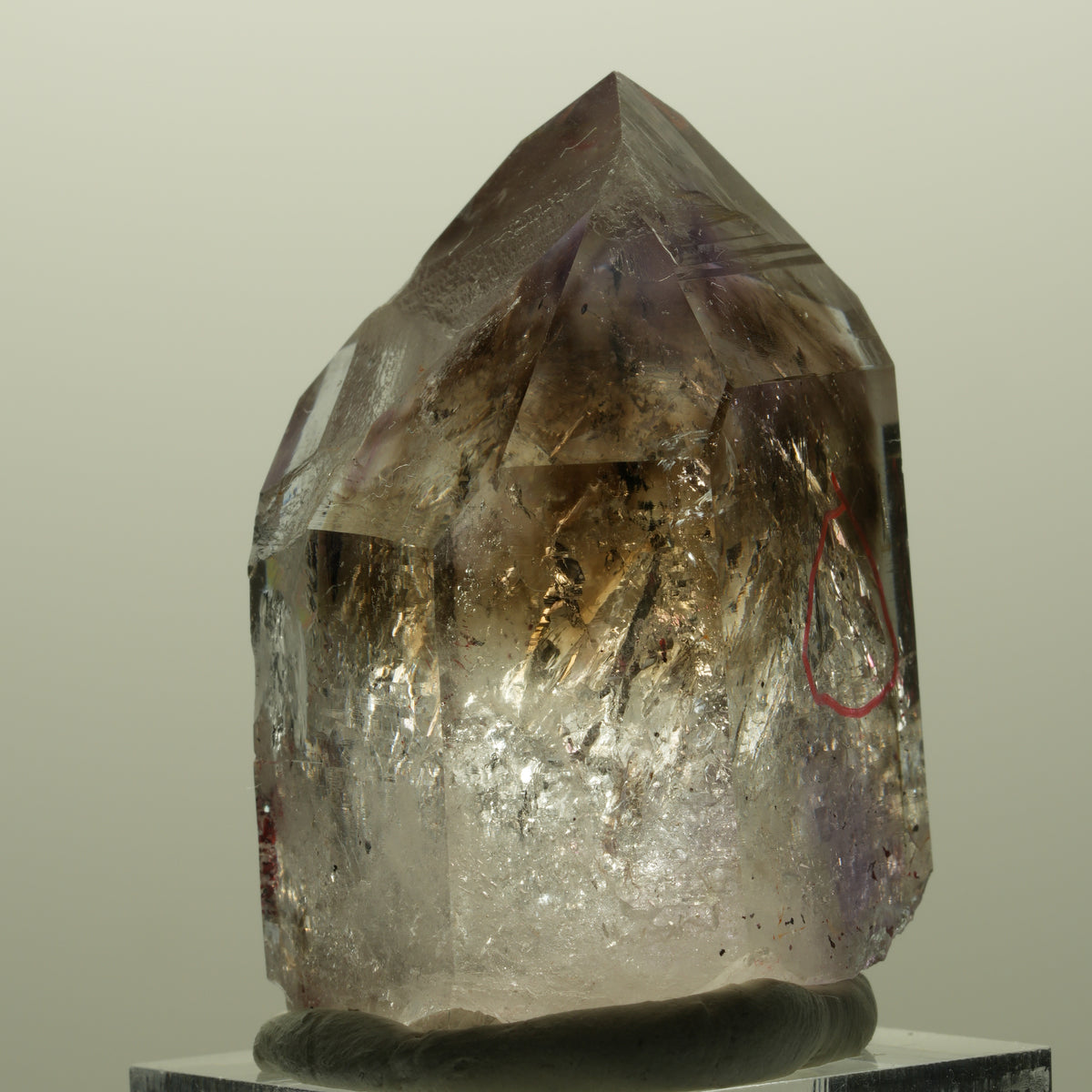 Enhydro Harlekin Lemurian Phantom Amethyst, 2x Blase Streep Mine, Namibia 44*33*26mm #14805