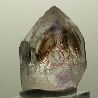 Enhydro Harlekin Lemurian Phantom Amethyst, 2x Blase Streep Mine, Namibia 44*33*26mm #14805