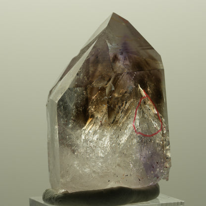 Enhydro Harlekin Lemurian Phantom Amethyst, 2x Blase Streep Mine, Namibia 44*33*26mm #14805