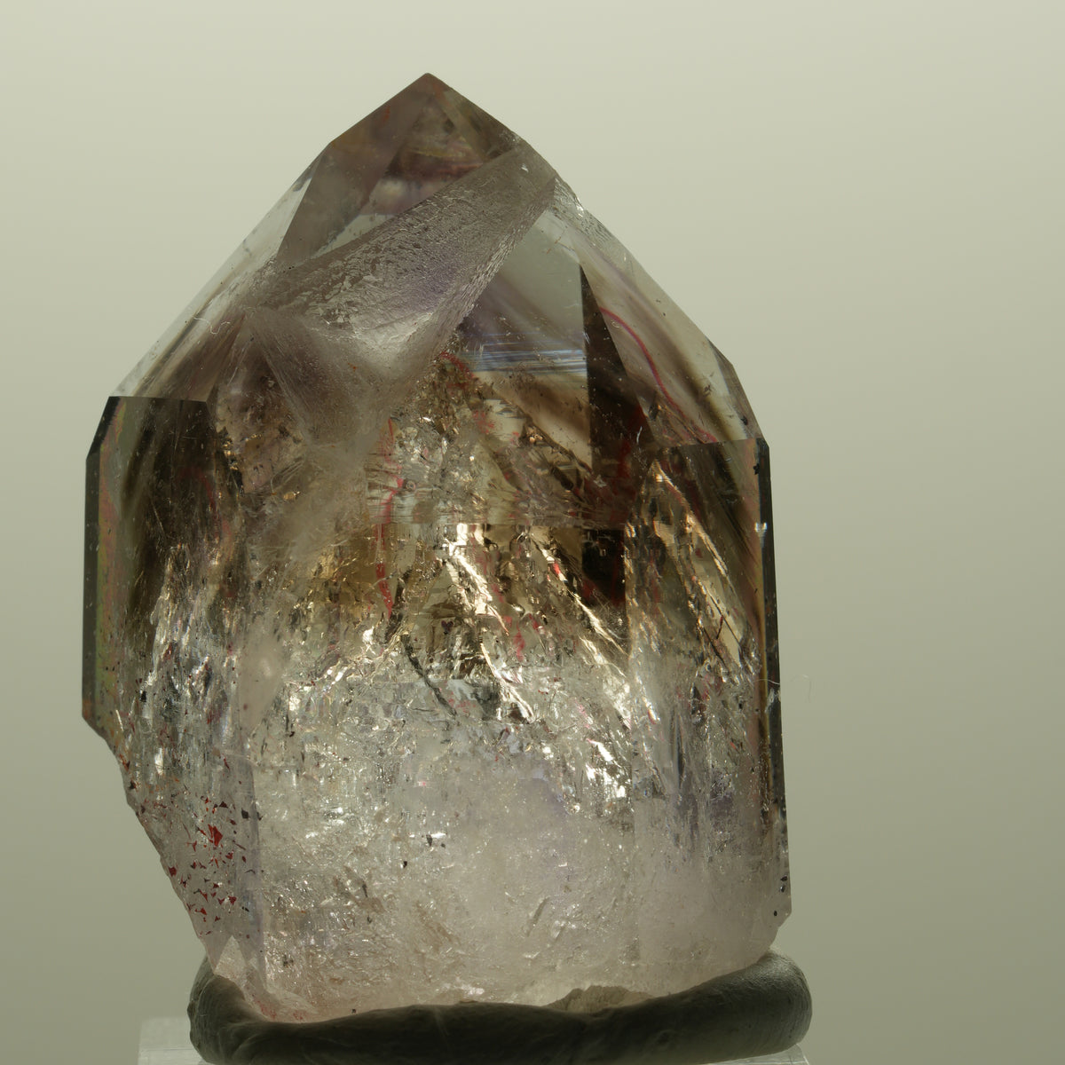 Enhydro Harlekin Lemurian Phantom Amethyst, 2x Blase Streep Mine, Namibia 44*33*26mm #14805