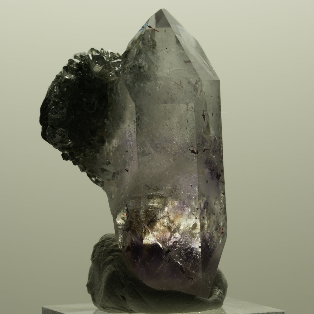 Seltene Harlekin Phantom Amethyst, Starburst Quarz Matrix Streep Mine Namibia 48*31*24mm #14806