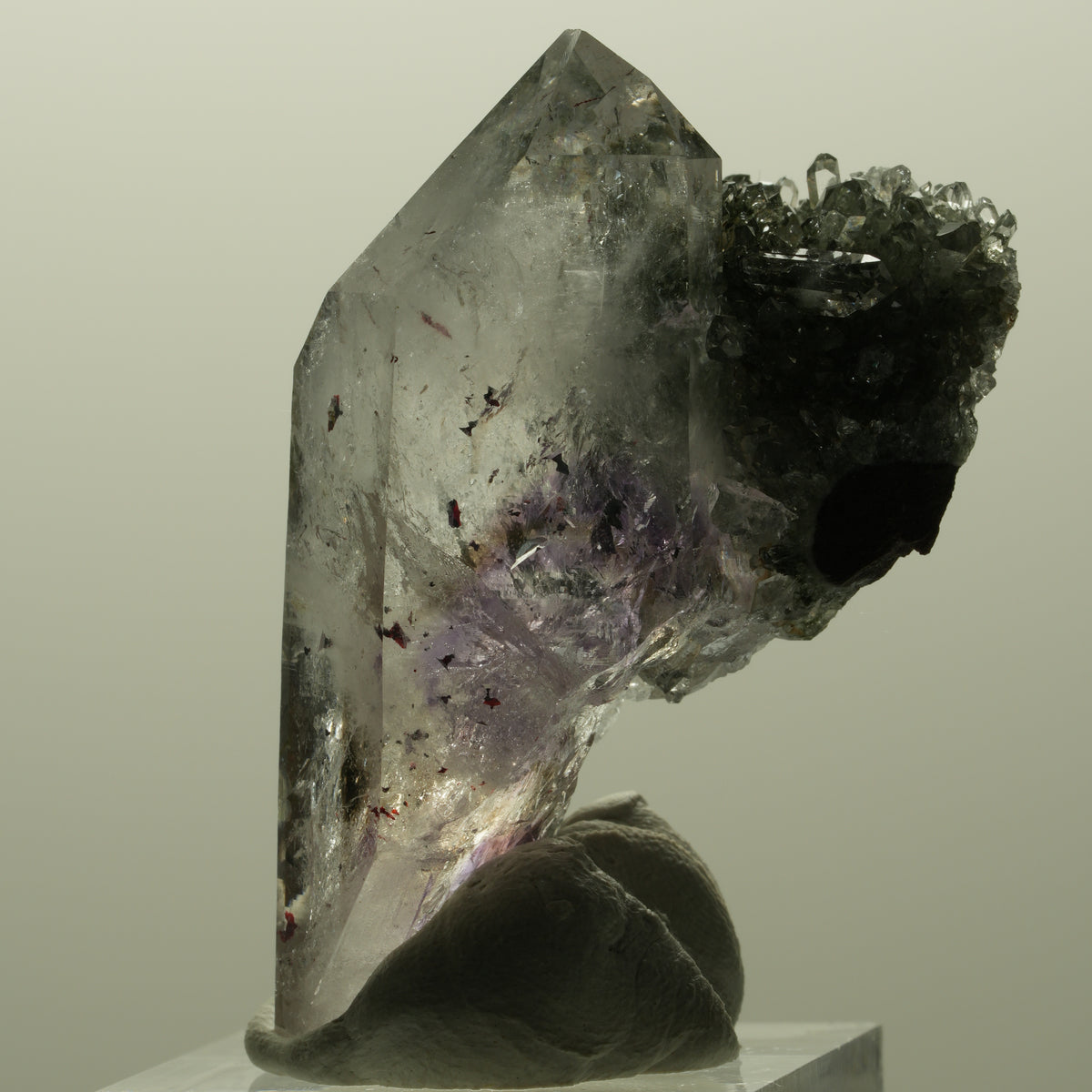 Seltene Harlekin Phantom Amethyst, Starburst Quarz Matrix Streep Mine Namibia 48*31*24mm #14806