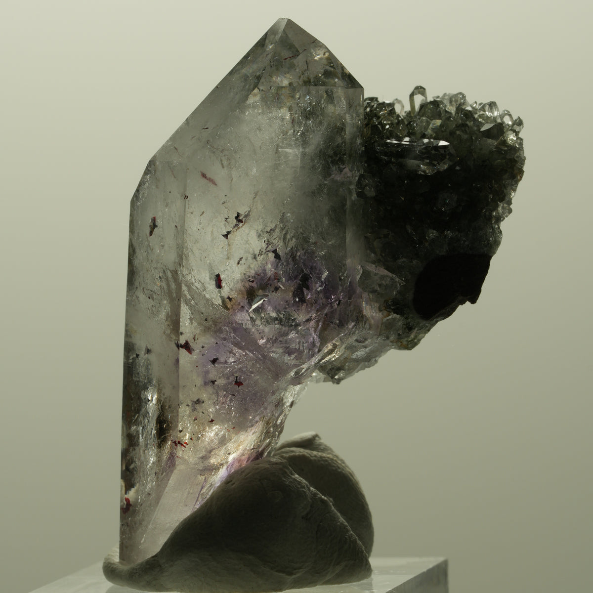 Seltene Harlekin Phantom Amethyst, Starburst Quarz Matrix Streep Mine Namibia 48*31*24mm #14806