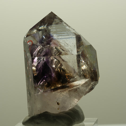 Enhydro Lemurian Phantom Amethyst Spitze, 1x Blase (groß) Streep Mine, Namibia 43*29*27mm #14807