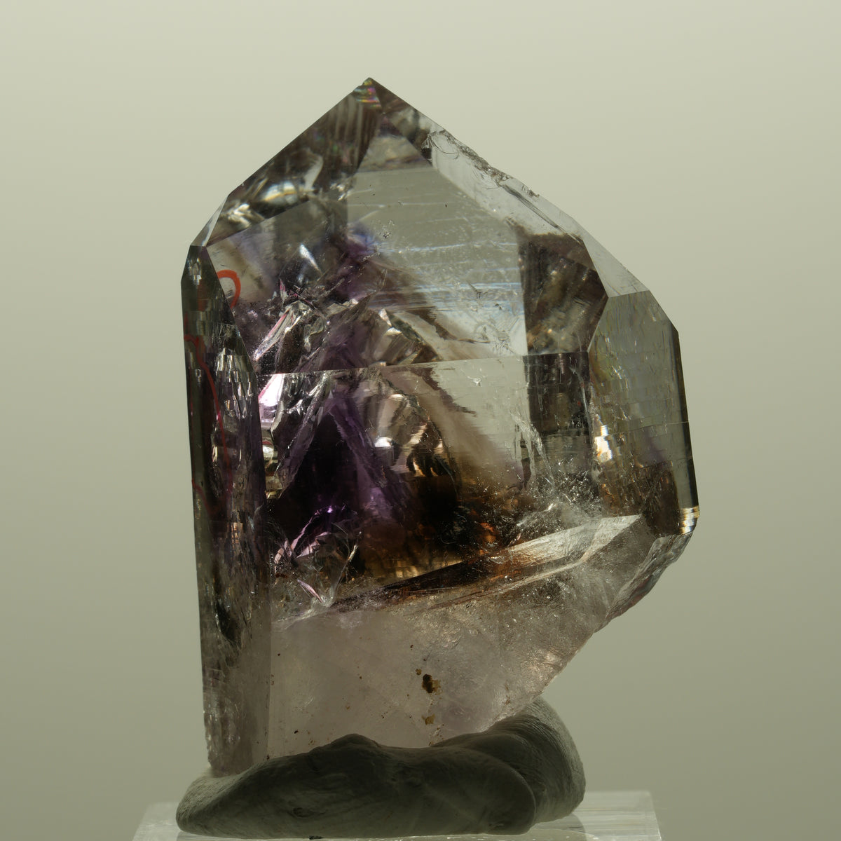 Enhydro Lemurian Phantom Amethyst Spitze, 1x Blase (groß) Streep Mine, Namibia 43*29*27mm #14807