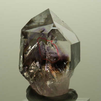 Enhydro Lemurian Phantom Amethyst Spitze, 1x Blase (groß) Streep Mine, Namibia 43*29*27mm #14807