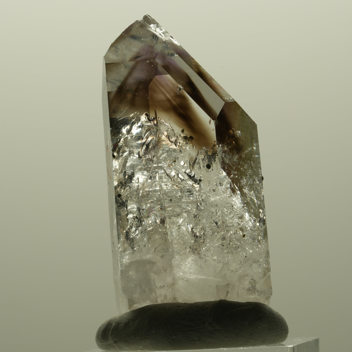 Enhydro Lemurian Phantom Amethyst, Hämatit, 1x Blase Streep Mine, Namibia 44*24*17mm #14808