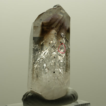 Enhydro Lemurian Phantom Amethyst, Hämatit, 1x Blase Streep Mine, Namibia 44*24*17mm #14808