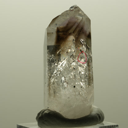 Enhydro Lemurian Phantom Amethyst, Hämatit, 1x Blase Streep Mine, Namibia 44*24*17mm #14808