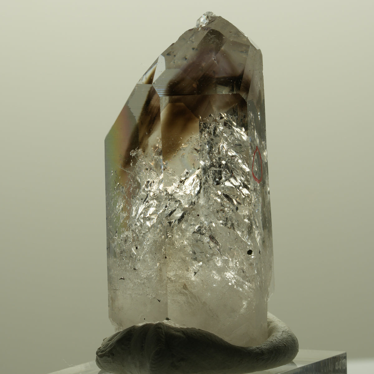 Enhydro Lemurian Phantom Amethyst, Hämatit, 1x Blase Streep Mine, Namibia 44*24*17mm #14808