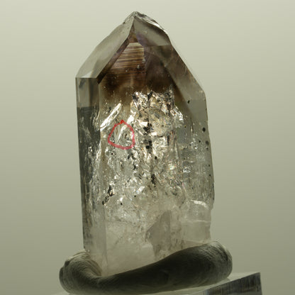 Enhydro Lemurian Phantom Amethyst, Hämatit, 1x Blase Streep Mine, Namibia 44*24*17mm #14808