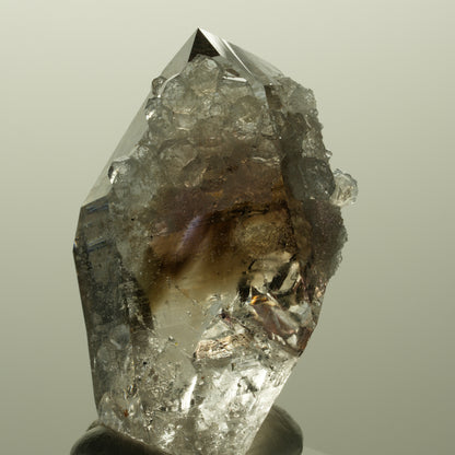 Harlekin Lemurian Phantom Amethyst mit Analcim Streep Mine, Goboboseb, Namibia 51*30*25mm #14809