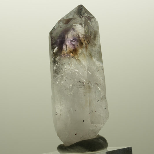 Lemurian Skelett Phantom Amethyst mit Hämatit Streep Mine, Goboboseb, Namibia 59*23*19mm #14812