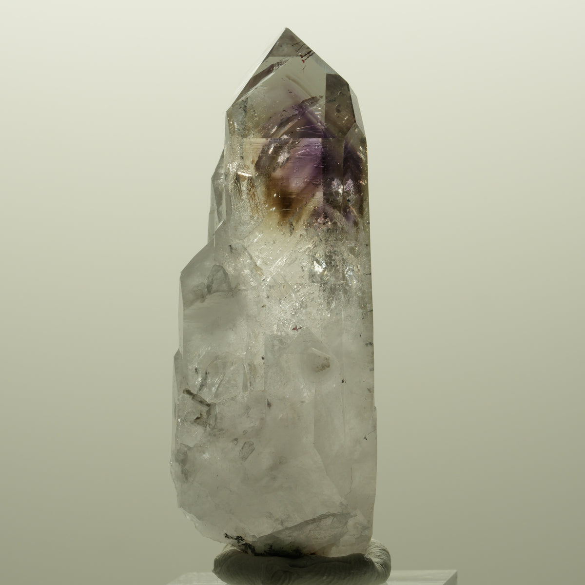 Lemurian Skelett Phantom Amethyst mit Hämatit Streep Mine, Goboboseb, Namibia 59*23*19mm #14812