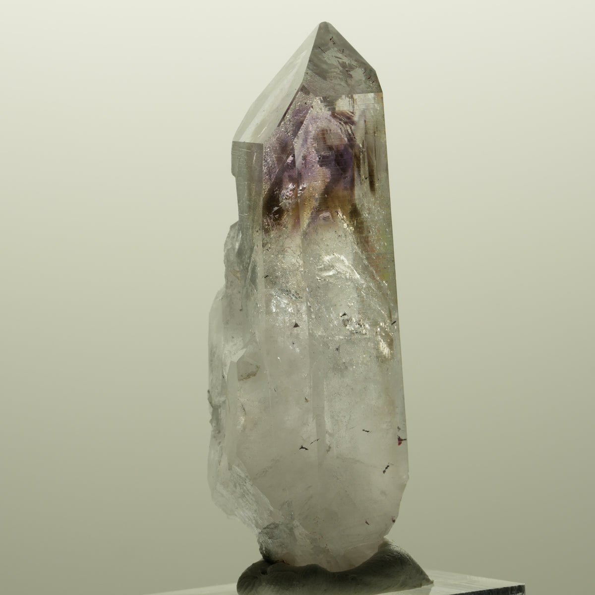 Lemurian Skelett Phantom Amethyst mit Hämatit Streep Mine, Goboboseb, Namibia 59*23*19mm #14812