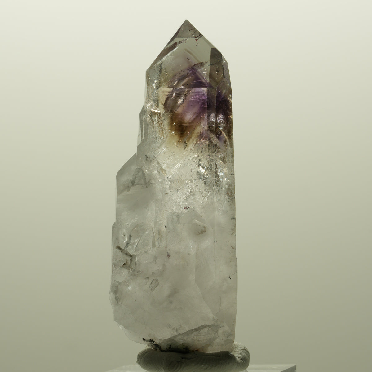 Lemurian Skelett Phantom Amethyst mit Hämatit Streep Mine, Goboboseb, Namibia 59*23*19mm #14812