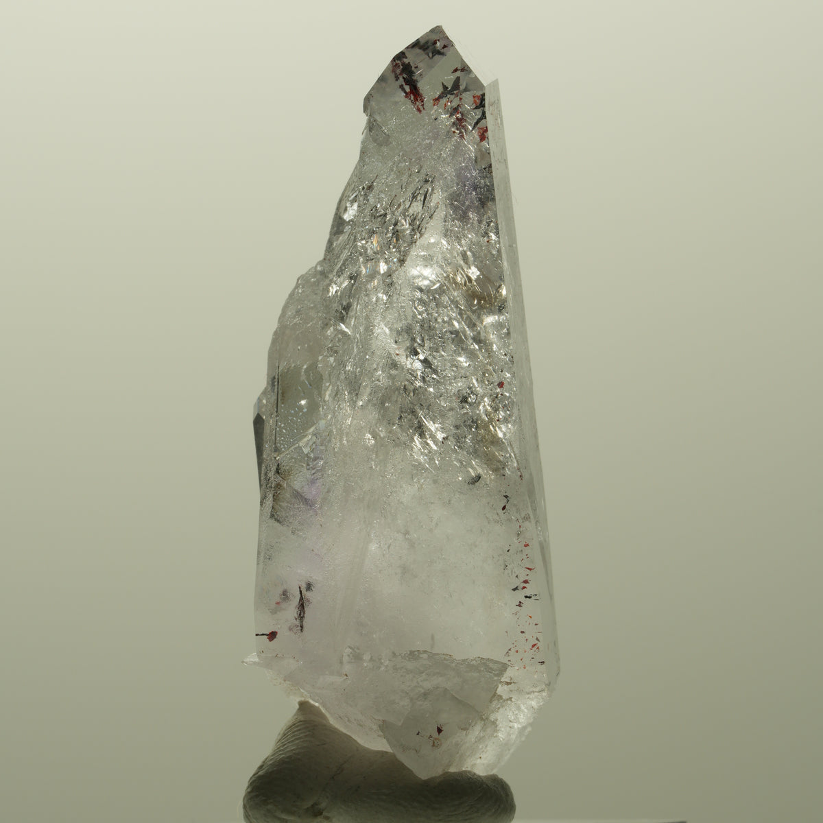Harlekin Lemurian Skelett Phantom Amethyst Streep Mine, Goboboseb, Namibia 50*20*17mm #14814