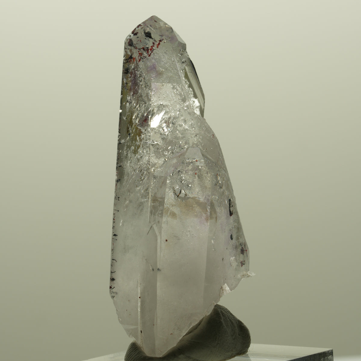 Harlekin Lemurian Skelett Phantom Amethyst Streep Mine, Goboboseb, Namibia 50*20*17mm #14814