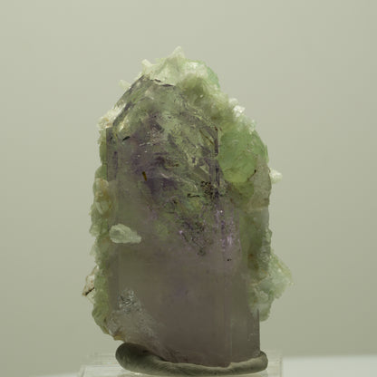 Lemurian Skelett Phantom Amethyst mit Prehnit Streep Mine, Goboboseb, Namibia 47*35*23mm #14816