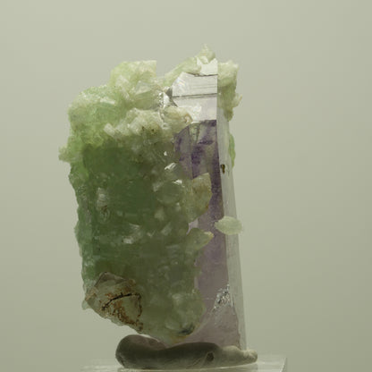 Lemurian Skelett Phantom Amethyst mit Prehnit Streep Mine, Goboboseb, Namibia 47*35*23mm #14816