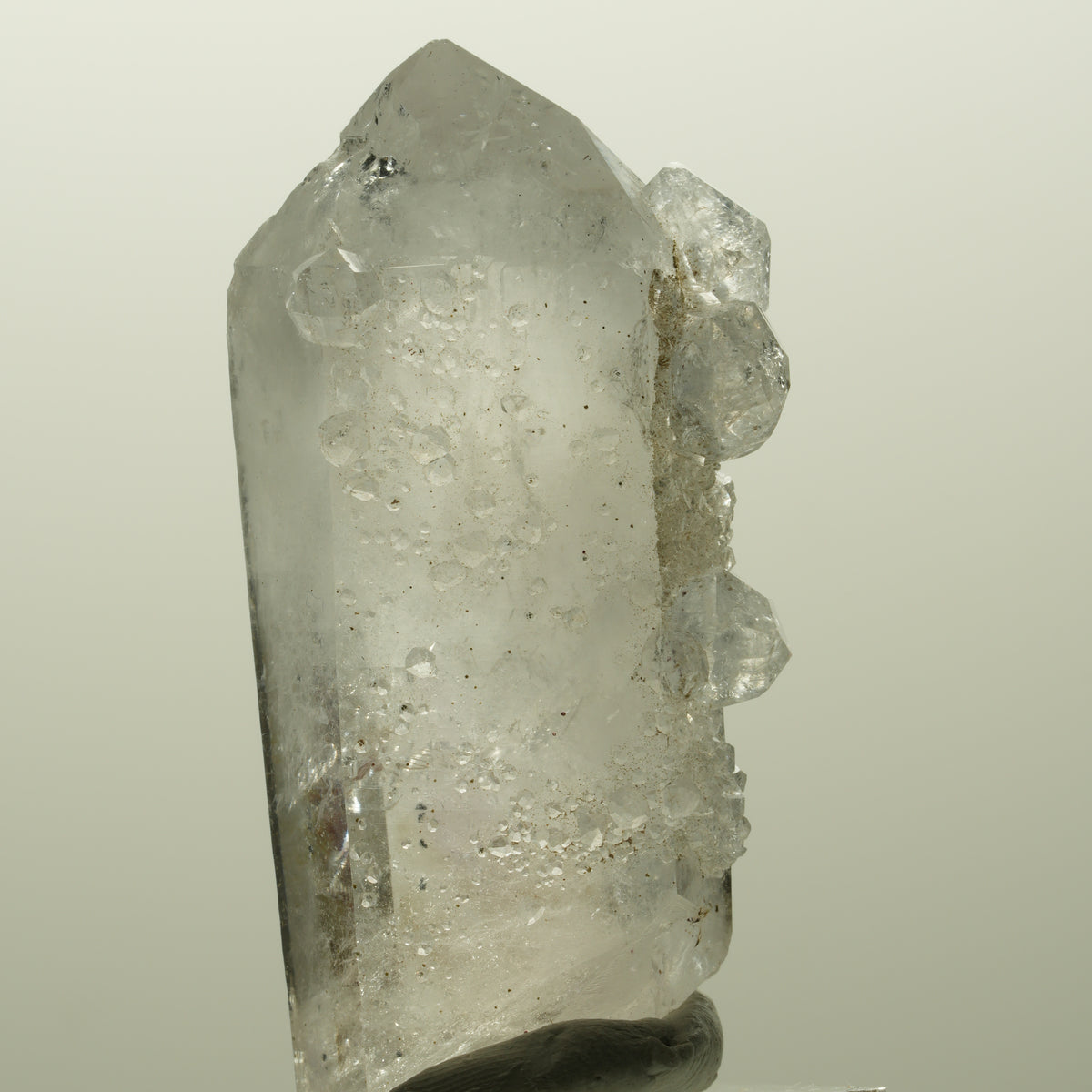 Lemurian Skelett Phantom Amethyst mit Analcim Streep Mine, Goboboseb, Namibia 56*29*21mm #14817