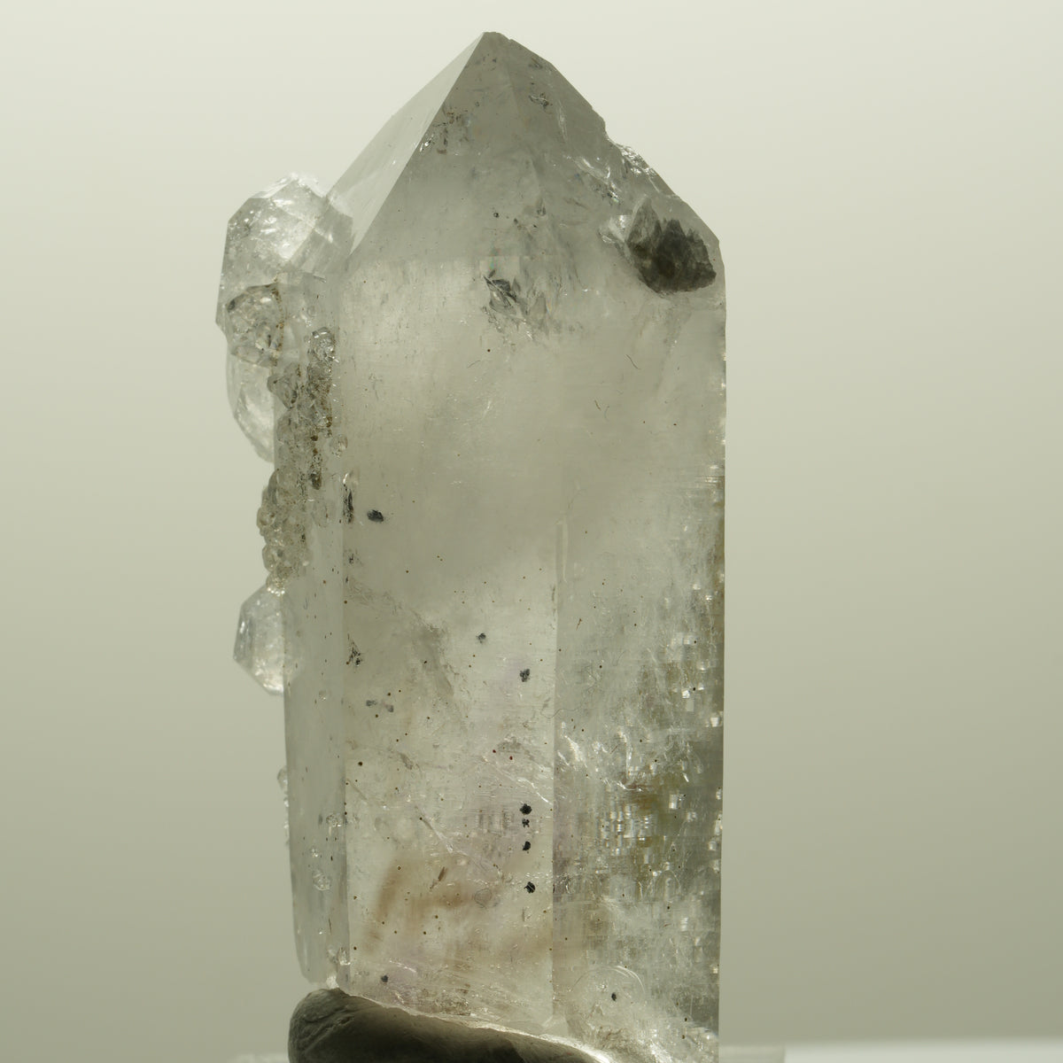 Lemurian Skelett Phantom Amethyst mit Analcim Streep Mine, Goboboseb, Namibia 56*29*21mm #14817