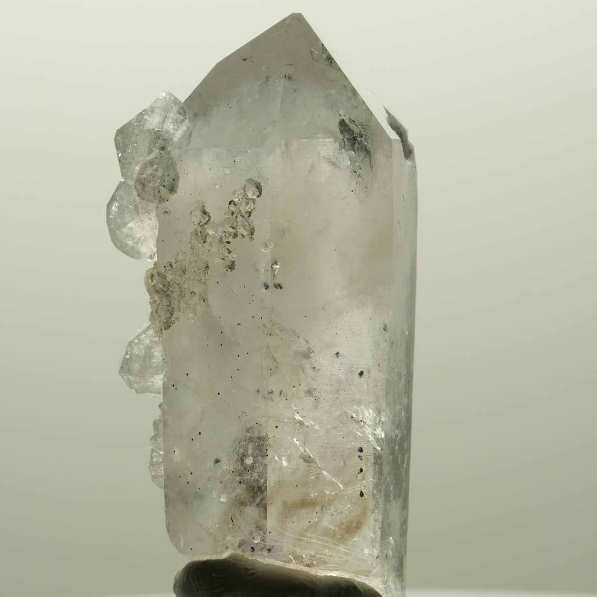 Lemurian Skelett Phantom Amethyst mit Analcim Streep Mine, Goboboseb, Namibia 56*29*21mm #14817