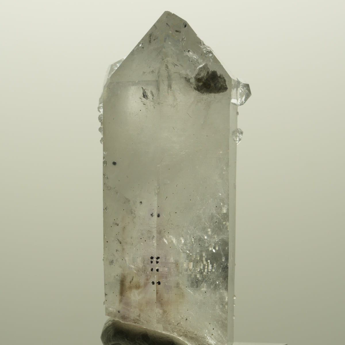 Lemurian Skelett Phantom Amethyst mit Analcim Streep Mine, Goboboseb, Namibia 56*29*21mm #14817