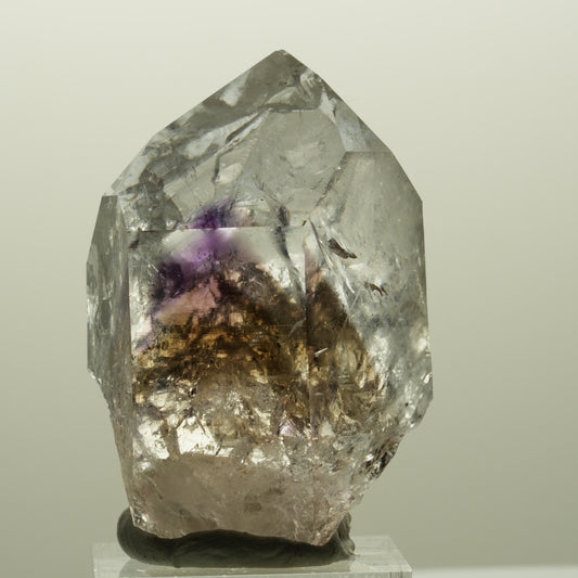 Lemurian Skelett Phantom Amethyst mit Hämatit Streep Mine, Goboboseb, Namibia 52*32*28mm #14818
