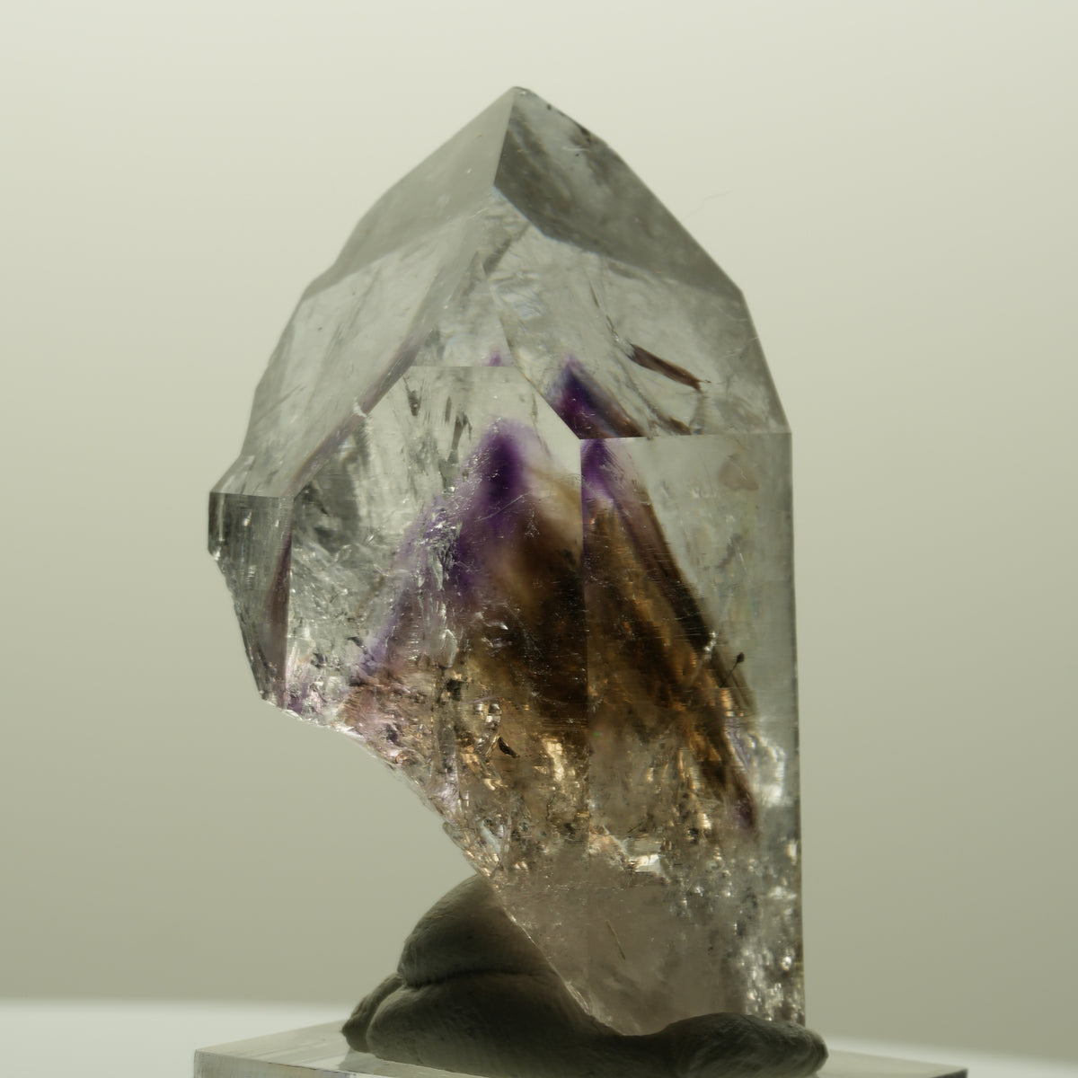 Lemurian Skelett Phantom Amethyst mit Hämatit Streep Mine, Goboboseb, Namibia 52*32*28mm #14818