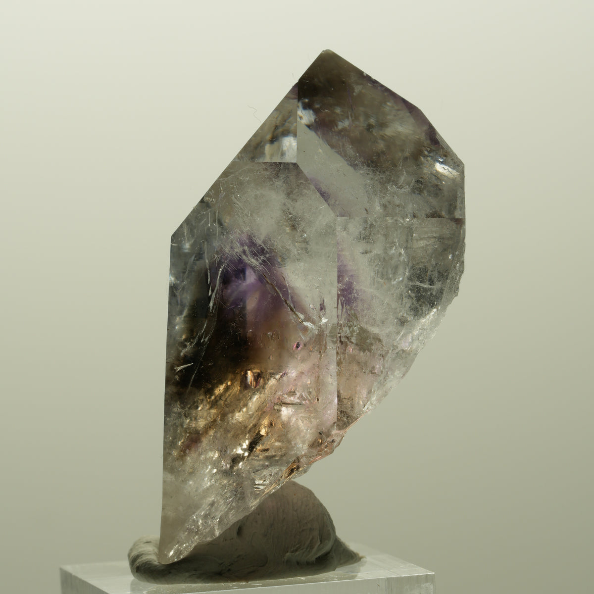 Lemurian Skelett Phantom Amethyst mit Hämatit Streep Mine, Goboboseb, Namibia 52*32*28mm #14818