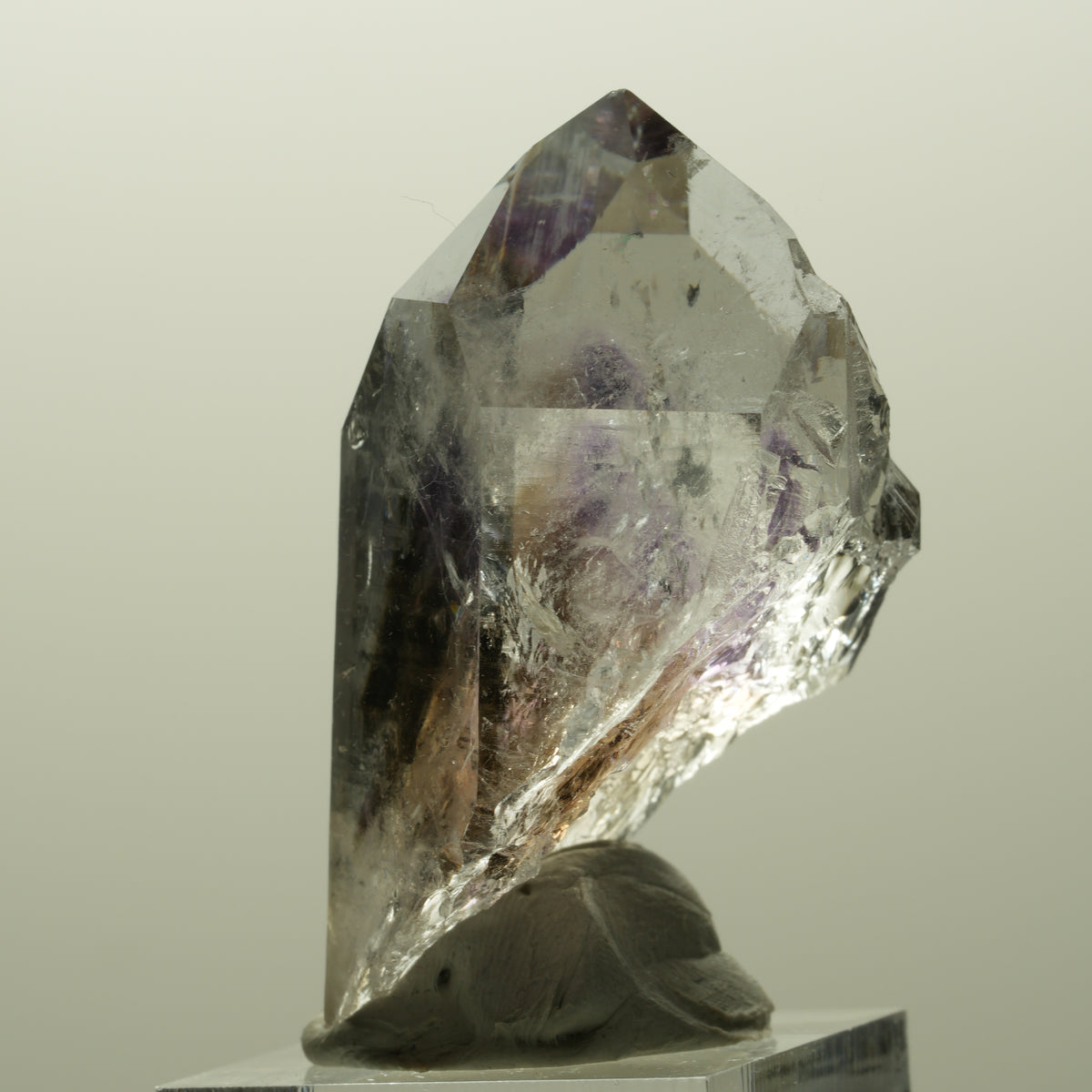 Lemurian Skelett Phantom Amethyst mit Hämatit Streep Mine, Goboboseb, Namibia 52*32*28mm #14818