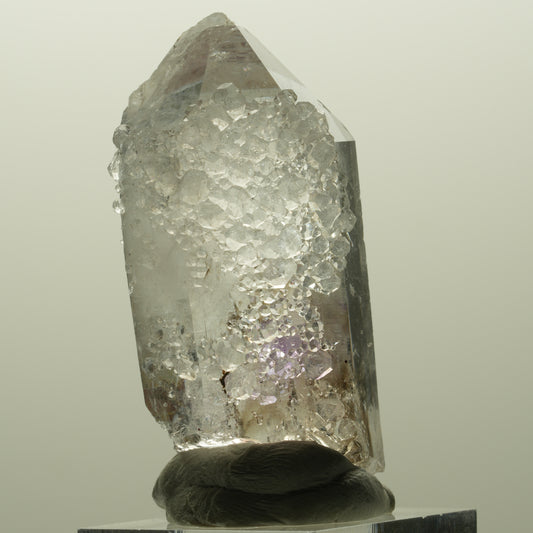 Lemurian Skelett Phantom Amethyst mit Analcim Streep Mine, Goboboseb, Namibia 54*26*20mm #14819